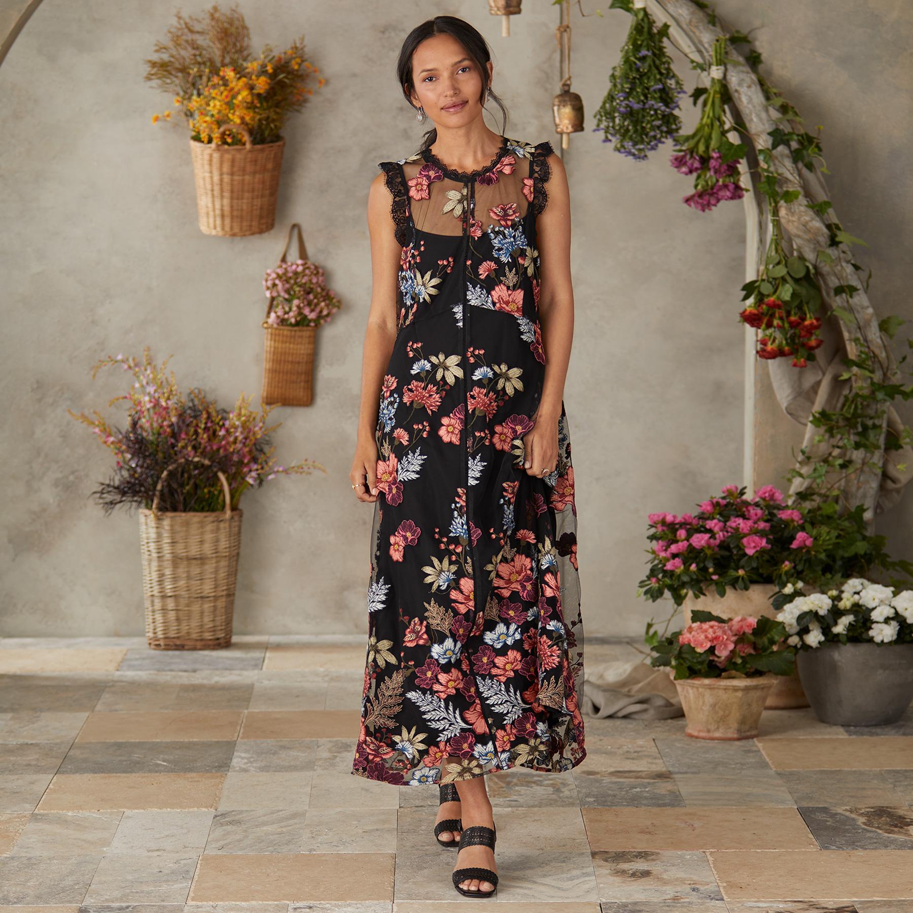 Premium Chinon Fleur Petite Dress