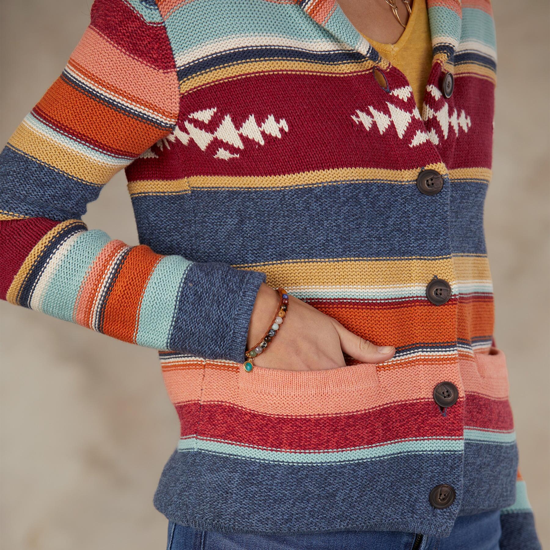 Premium Shawl Collar Stripe Cardigan
