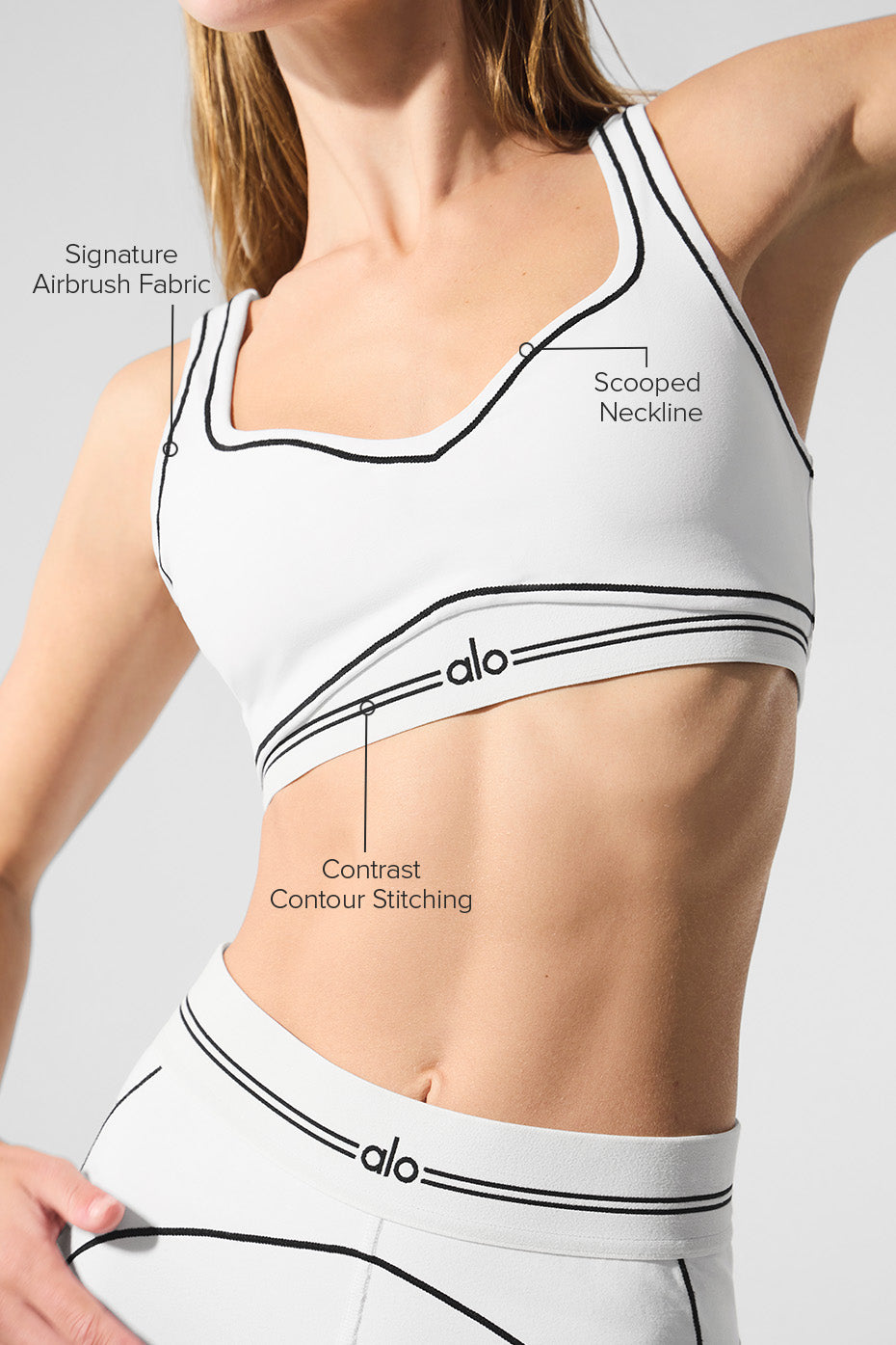 Premium Airbrush Heart Throb Bra - White/Black