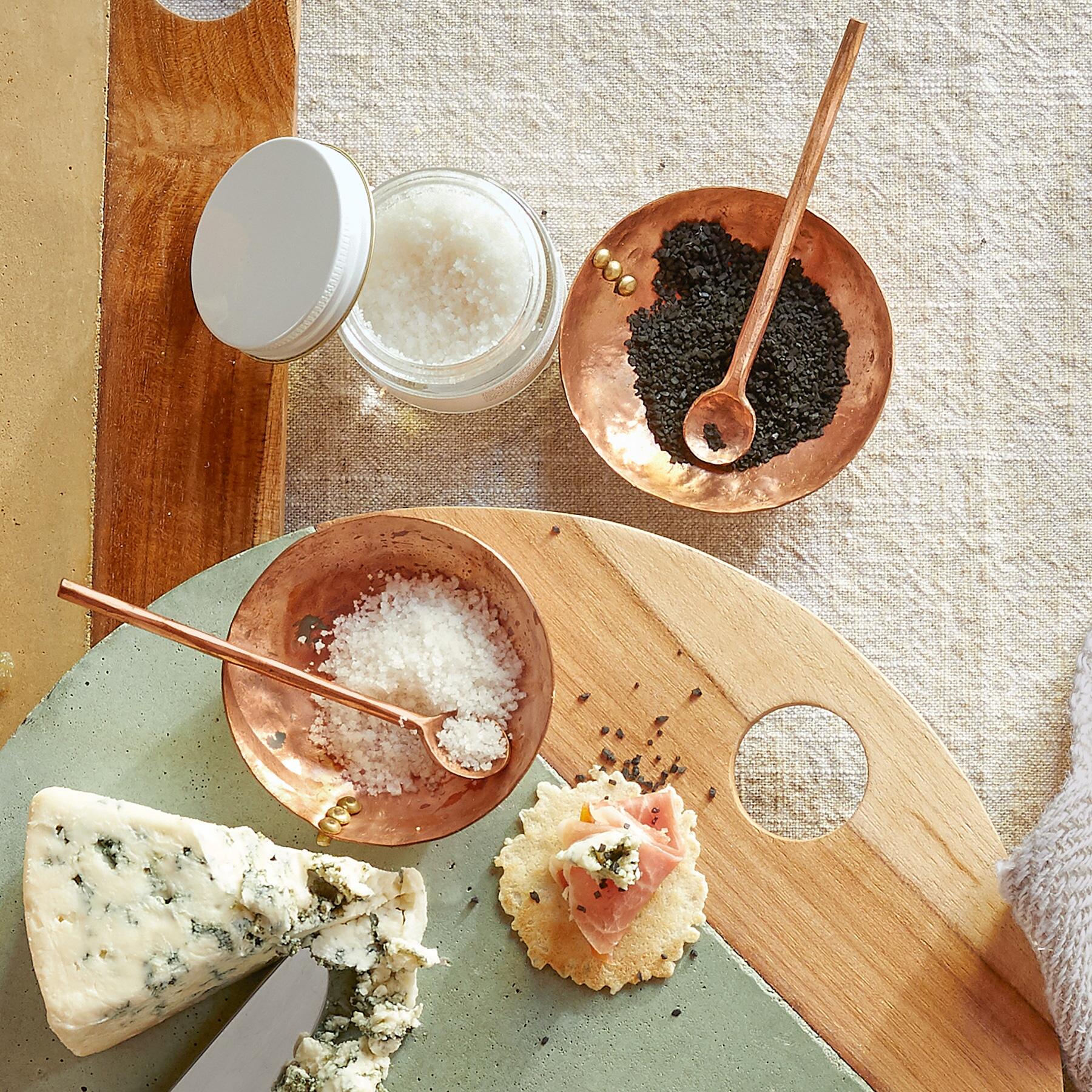 Premium Handmade Copper Spice Dish and Spoon Set