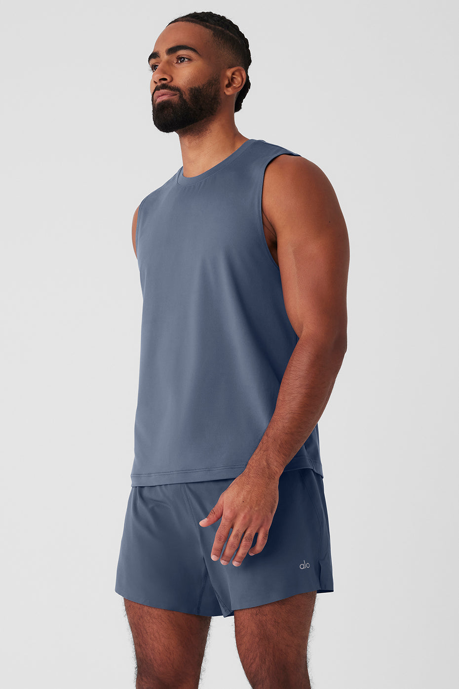 Ultimate Conquer Muscle Tank - Bluestone