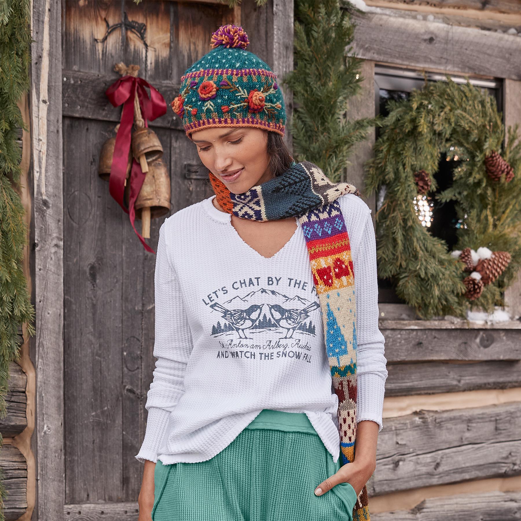 Premium Frosty Blooms Beanie
