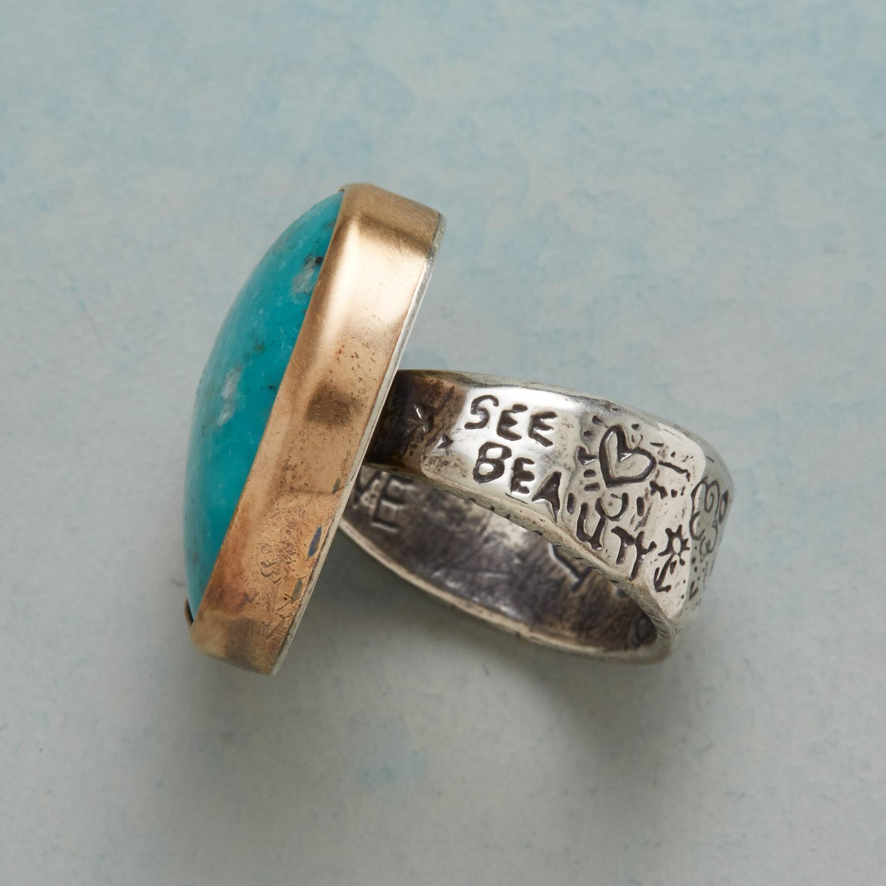 Premium Turquoise Heartbeat Ring