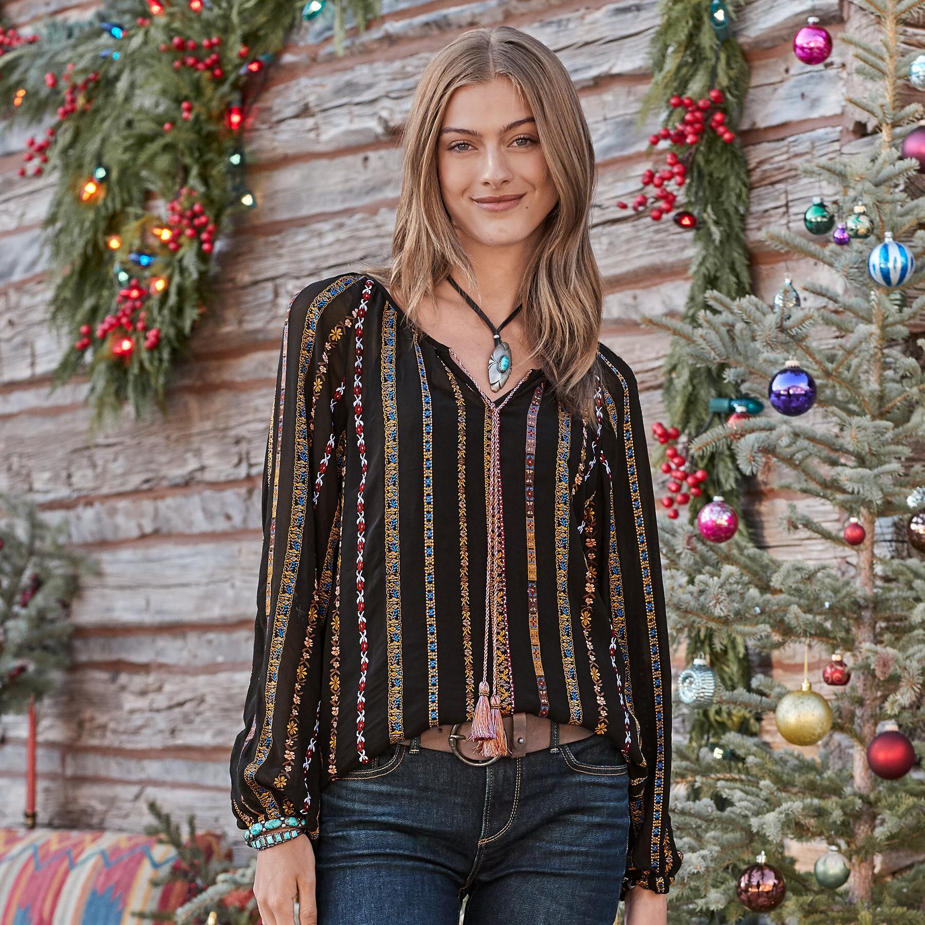 Premium Embroidered Petite Tunic