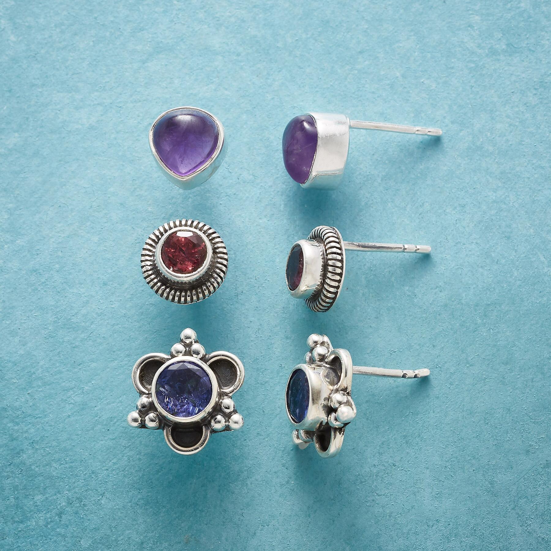 Premium Lilac Garden Earring Trio