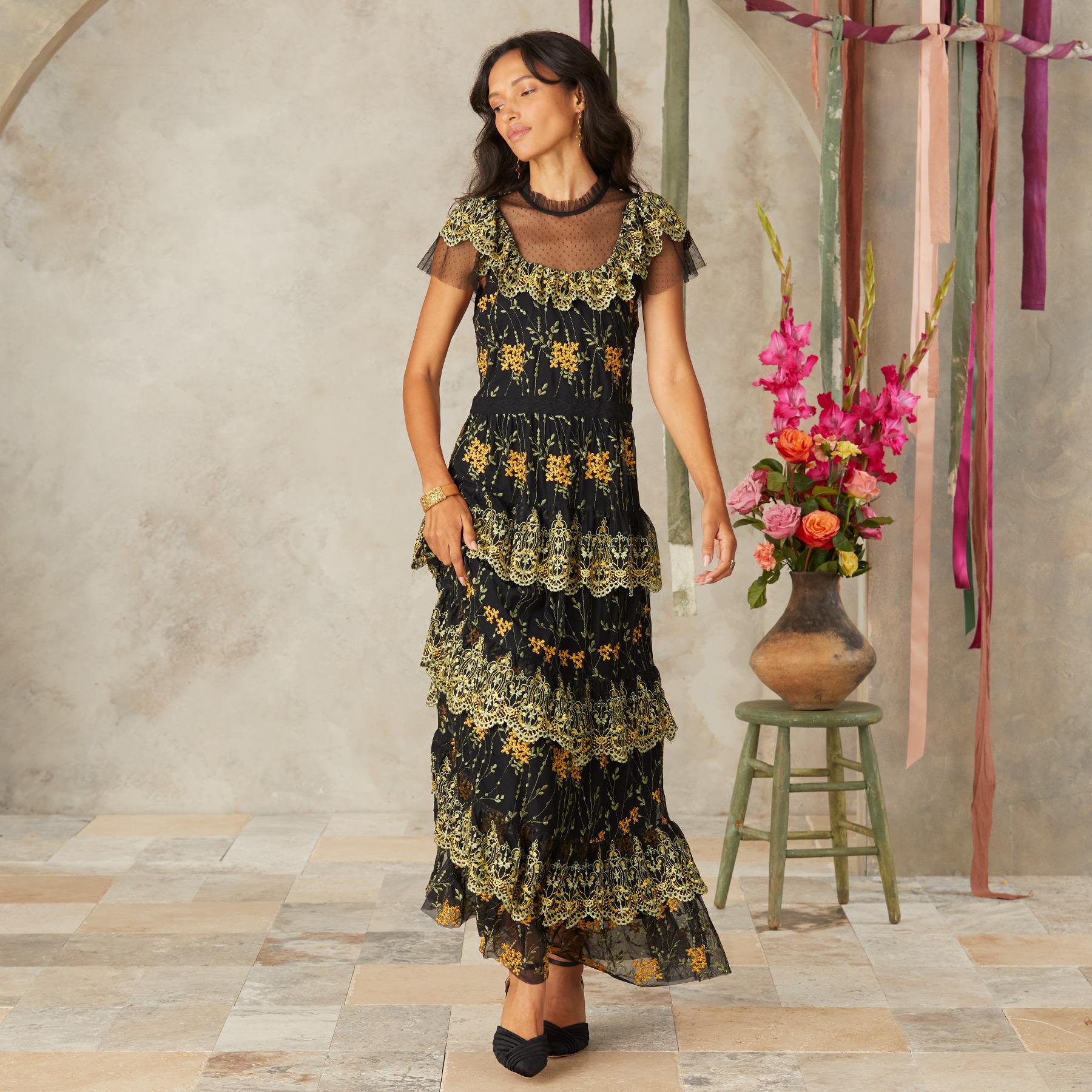 Premium Hillary Embroidered Dress
