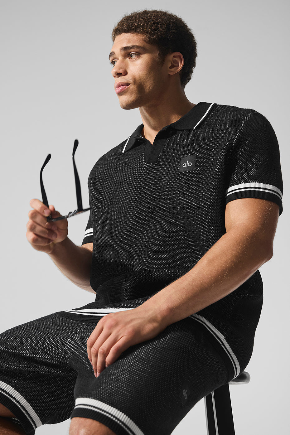 Ultimate Sports Club Sweater Knit Polo - Black