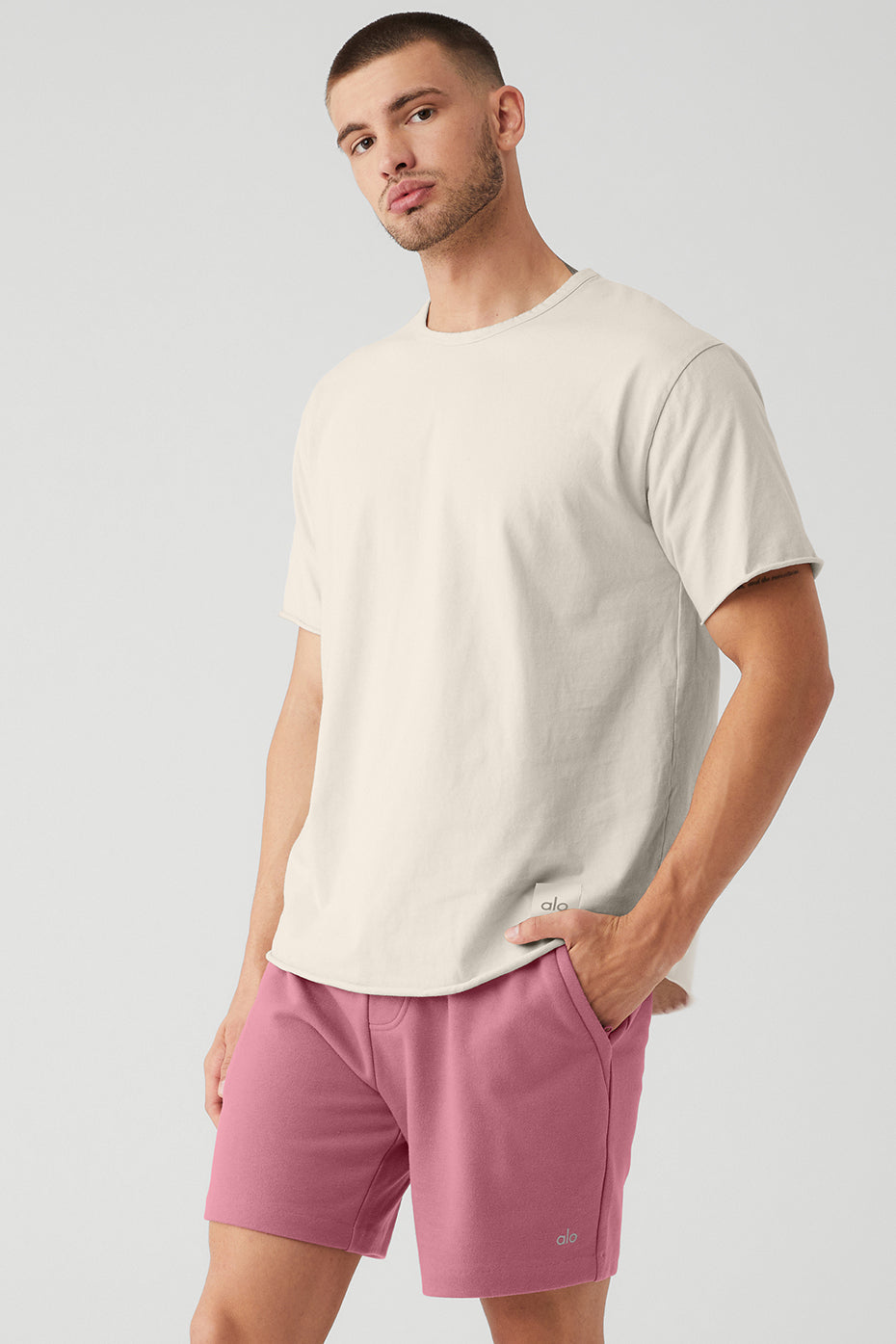 Premium Society Crewneck Tee - Bone