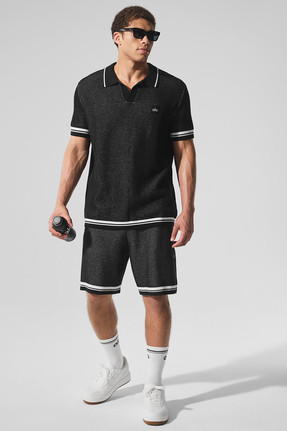 Ultimate Sports Club Sweater Knit Polo - Black