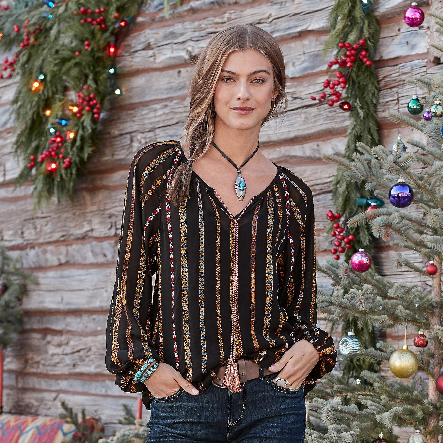 Premium Embroidered Petite Tunic