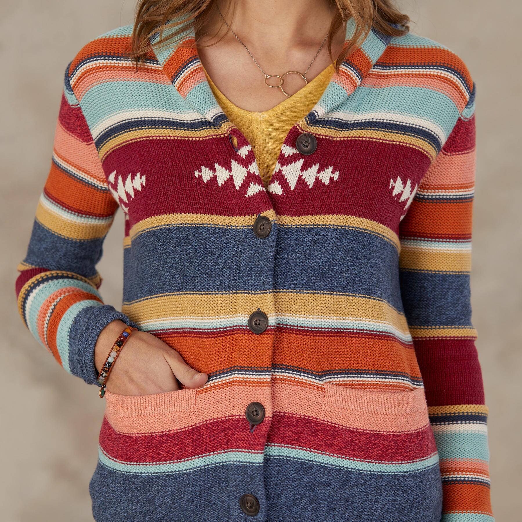 Premium Shawl Collar Stripe Cardigan