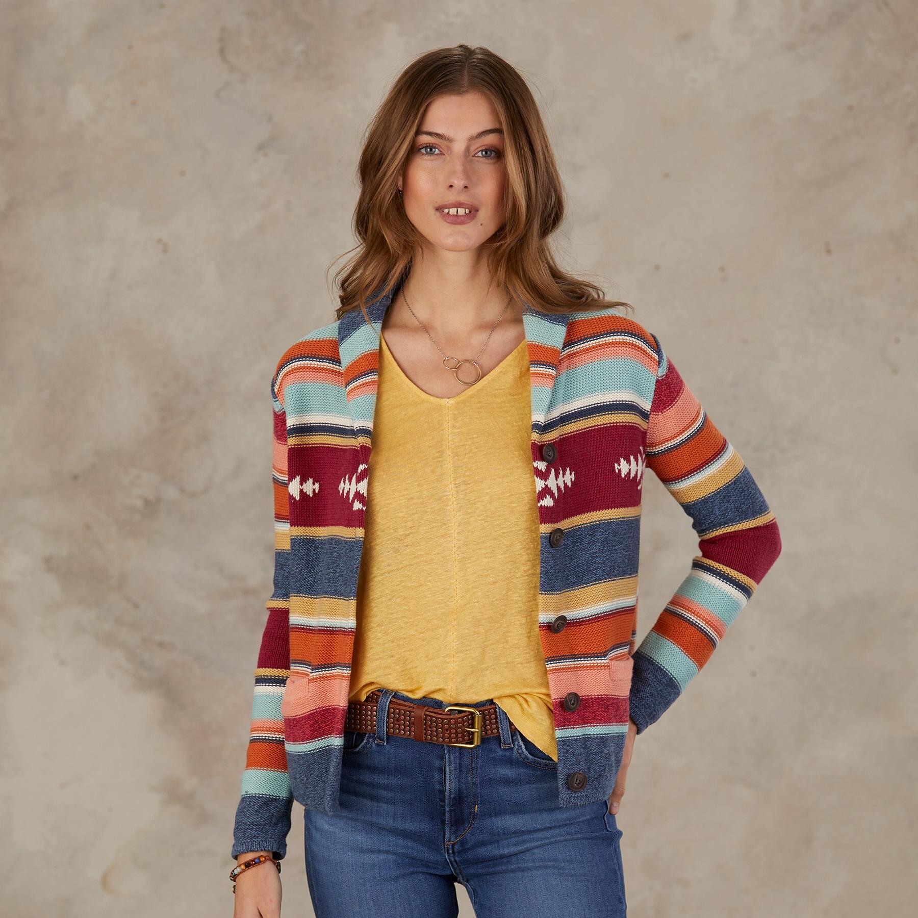 Premium Shawl Collar Stripe Cardigan